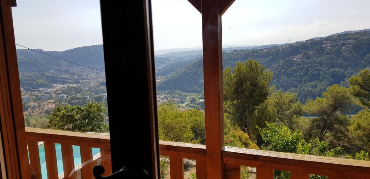 Le Chalet De La Pierreraie Cote D'Azur Piscine Terrasse Et Vue Mer Drap 외부 사진